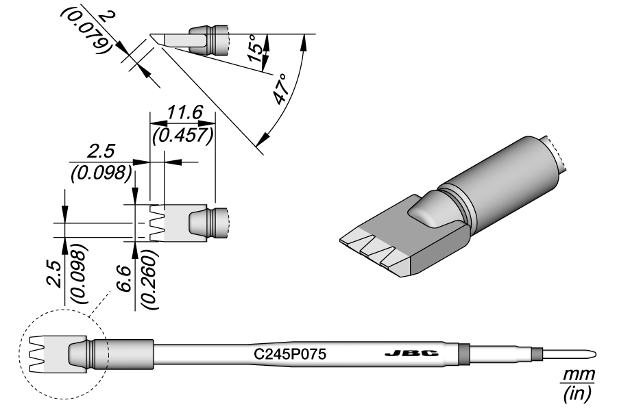 C245P075 - Multipad Blade Cartridge 6.6